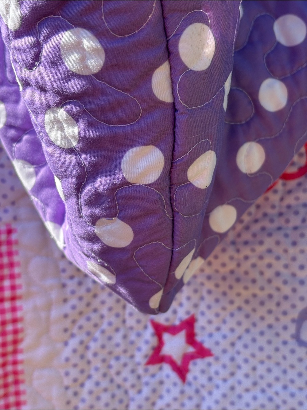 2T/3T Girls  Quilted Hooded Pullover with Ballerina Motif - Purple & Pink - Picture 4 of 8